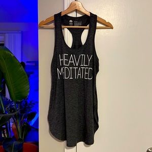 Cute Yoga Tank Size Small Racerback Fit